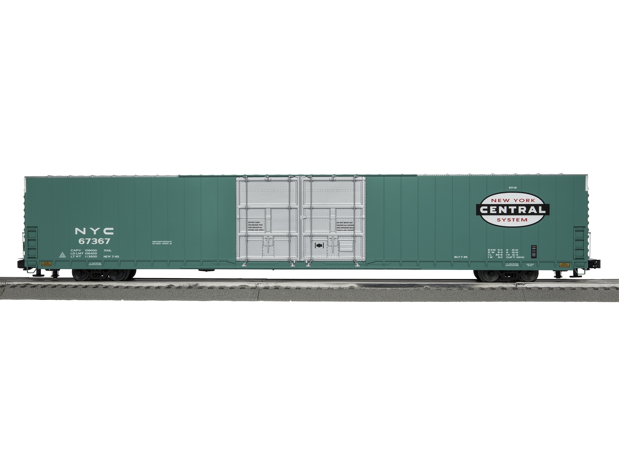 New York Central 86' Hi-Cube Boxcar 2-Pack